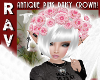 ANTIQUE PINK DAISY CROWN