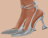 E* Silver Shiny Heels