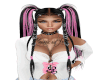 Jade~Pink/Black hair