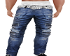 GRUNGE RIPPED BLUE JEANS