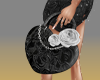 (7K)BlkRoses Leather Bag