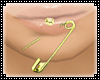 Gold Lips Safety-Pin