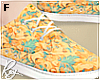 Orange Floral Shoes