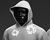 Gray Flower Hoodie