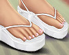 $ Wedge Sandals White