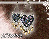 Pearl and heart earrings