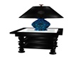 Blue black end table