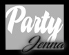Party Sign White