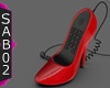 heel phone chair -red