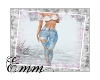 !E! Printed Ripped Jeans