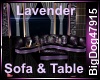 [BD] Lavender Sofa&Table