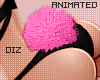 !!D Bunny Tail Hot Pink