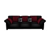 N-Blk/Red Leather Sofa