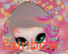rainbow kitty hair f