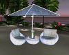 Beach umbrella table