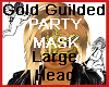 Party Mask Gold Lg Head