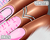 q. Pink School Nails XL