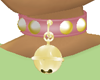 Pink & Gold Bell Collar