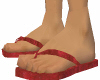 Red Velvet flip flops