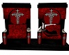 red/blk cross throne