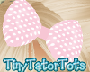 Kids Pink Side Dots Bow