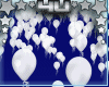 Falling White Balloons