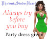 Party dress green
