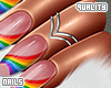 q.Rainbow Swirl Nails S
