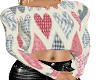 Patchwork Hearts Sweater