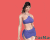 Mini Skirt L- Indigo