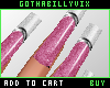 Pink Glitter Nails