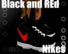 bLACK AND RED NIKES