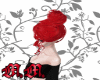 {M} Red Messy Bun