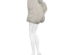 solid whit mink coat