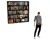 Wall Shelf w/DVDs Movies