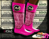 B$ Pink M. Kors Boots