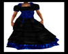 Blue Black Long Dress