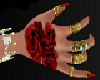 Gold Rings n Rose Hands