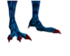 Blue and red Dragon feet