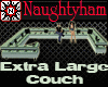(N) Green Stripe L Couch