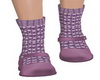 Purple Mary Janes W/Sock