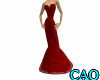 CAO Red Fishtail Gown