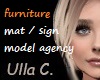 UC model agency mat sign