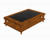 Dark wood coffee table