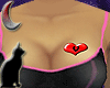 V heart breast tattoo