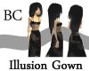 Illusion Gown - Black