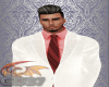 white suit red shirt