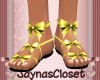 *J* Bow Sandals Yellow