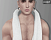 l' White Muscle Towel