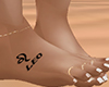 leo tattoo feet